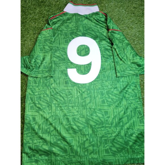 Hugo Sanchez Mexico Umbro 1993 COPA AMERICA Soccer Jersey Shirt L - Picture 2 of 9